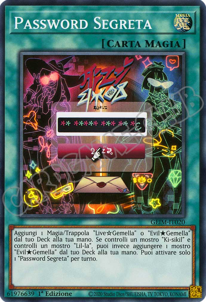 GEIM-IT020 Password Segreta super rara 1a Edizione (IT) -NEAR MINT-