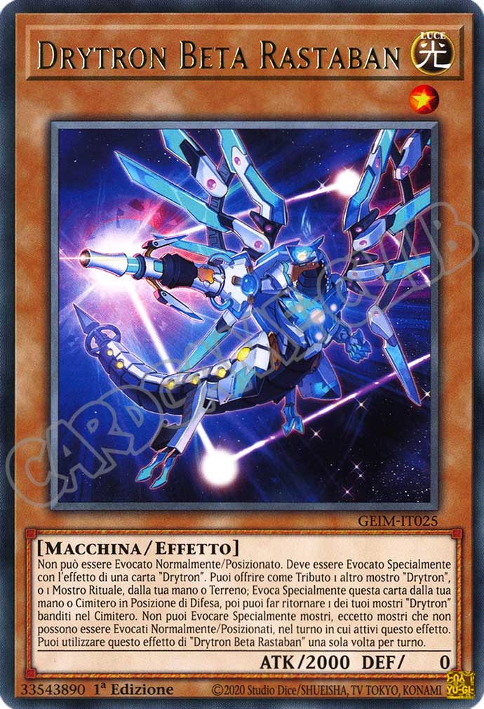 GEIM-IT025 Drytron Beta Rastaban rara 1a Edizione (IT) -NEAR MINT-