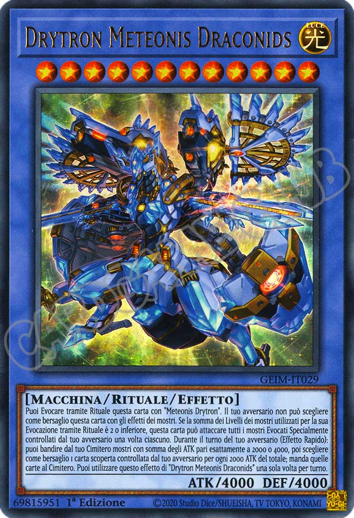 GEIM-IT029 Drytron Meteonis Draconids ultra rara 1a Edizione (IT) -NEAR MINT-