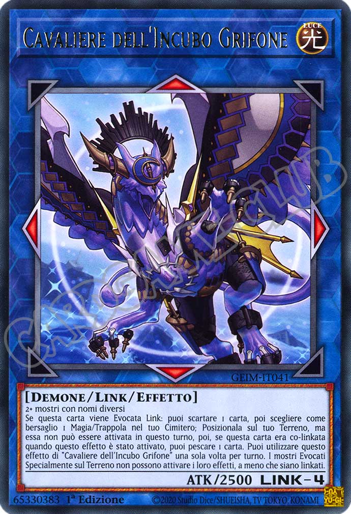 GEIM-IT041 Cavaliere dell'Incubo Grifone rara 1a Edizione (IT) -NEAR MINT-
