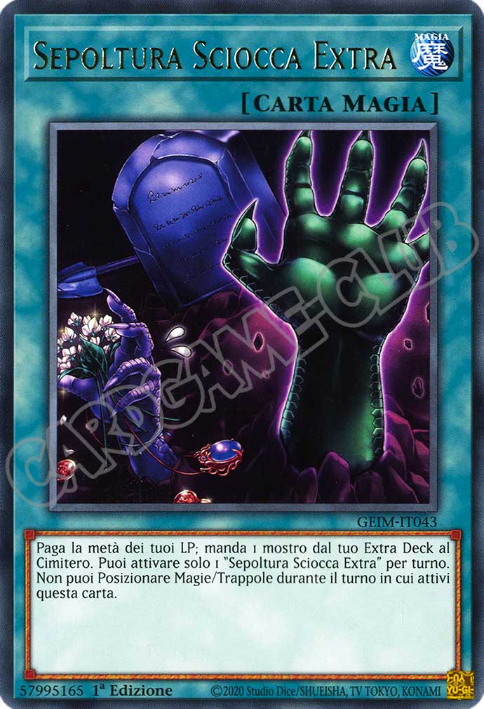 GEIM-IT043 Sepoltura Sciocca Extra rara 1a Edizione (IT) -NEAR MINT-