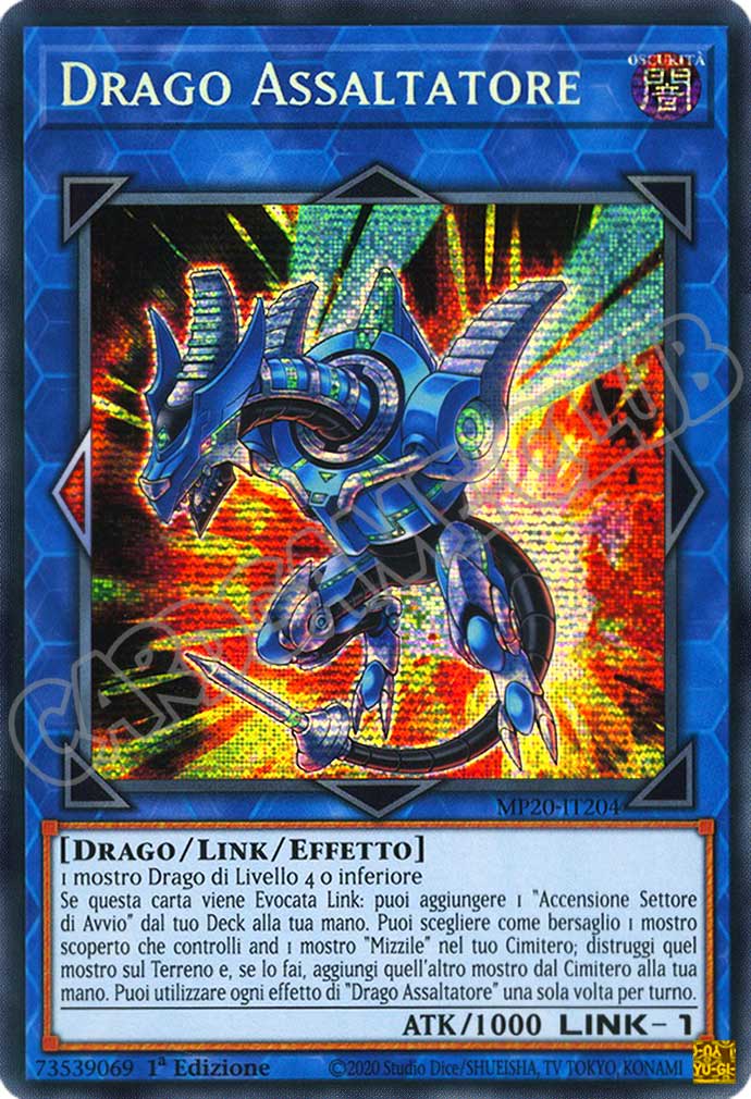MP20-IT204 Drago Assaltatore rara segreta prismatica 1a Edizione (IT) -NEAR MINT-