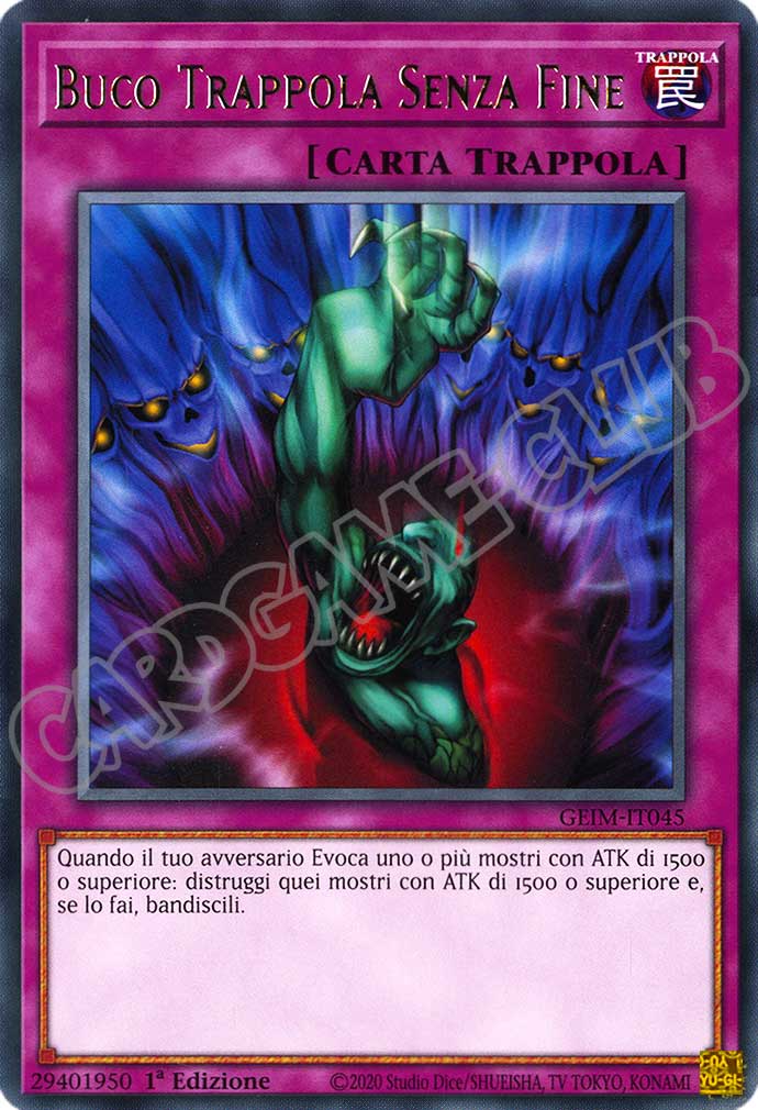 GEIM-IT045 Buco Trappola Senza Fine rara 1a Edizione (IT) -NEAR MINT-