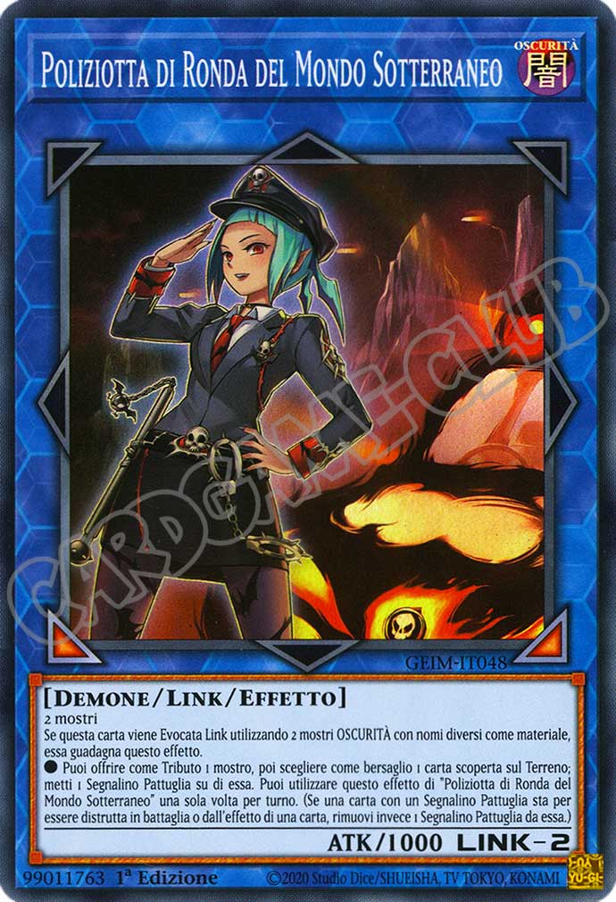 GEIM-IT048 Poliziotta di Ronda del Mondo Sotterraneo super rara 1a Edizione (IT) -NEAR MINT-