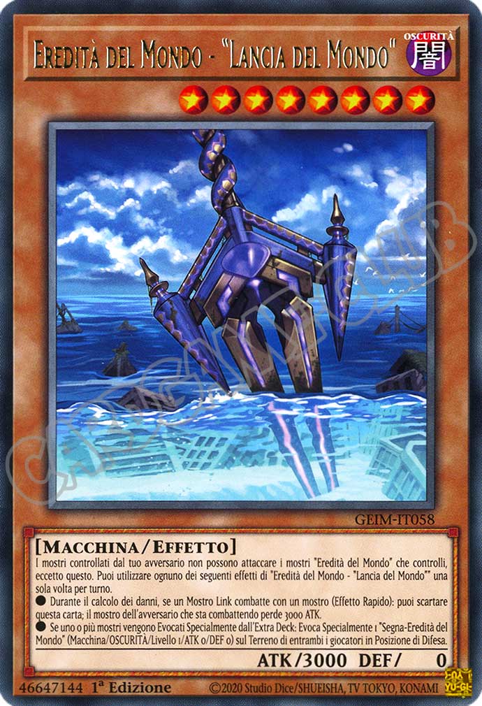 GEIM-IT058 Eredita' del Mondo - "Lancia del Mondo" rara 1a Edizione (IT) -NEAR MINT-