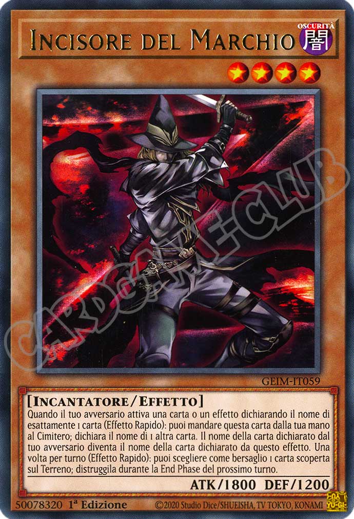 GEIM-IT059 Incisore del Marchio rara 1a Edizione (IT) -NEAR MINT-