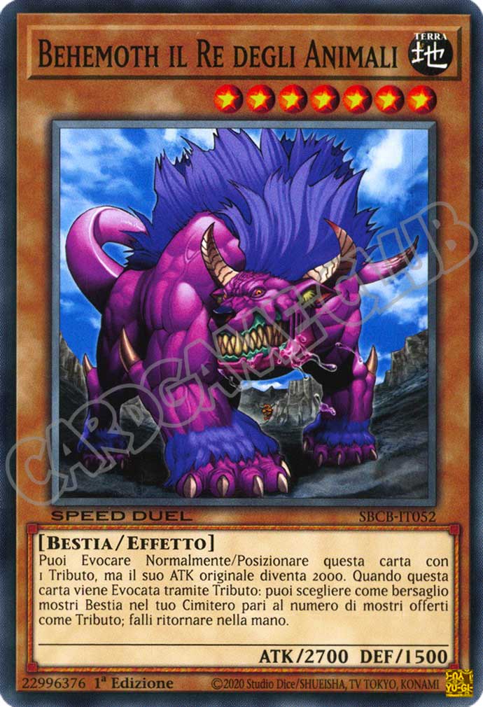 SBCB-IT052 Behemoth il Re degli Animali comune 1a Edizione (IT) -NEAR MINT-