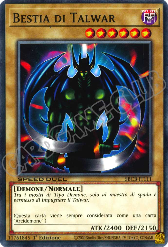 SBCB-IT111 Bestia di Talwar comune 1a Edizione (IT) -NEAR MINT-