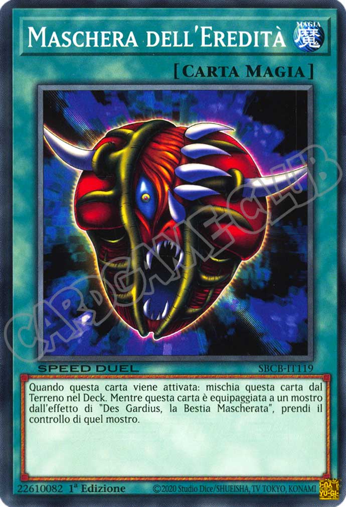 SBCB-IT119 Maschera dell' Eredita' comune 1a Edizione (IT) -NEAR MINT-