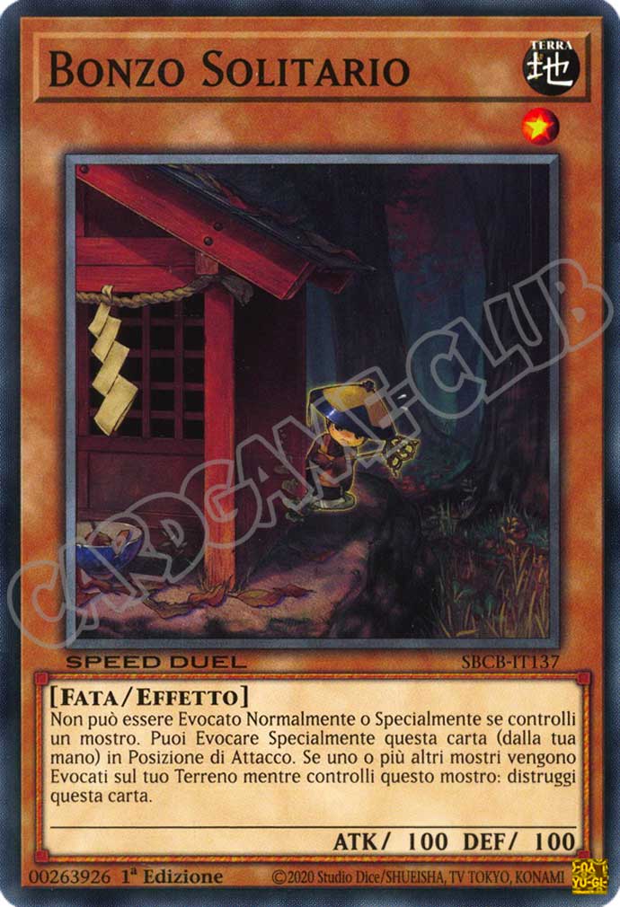 SBCB-IT137 Bonzo Solitario comune 1a Edizione (IT) -NEAR MINT-