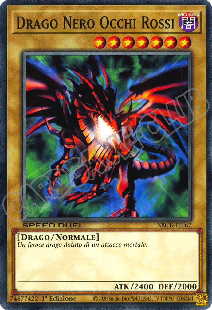 SBCB-IT167 Drago Nero Occhi Rossi comune 1a Edizione (IT) -NEAR MINT-