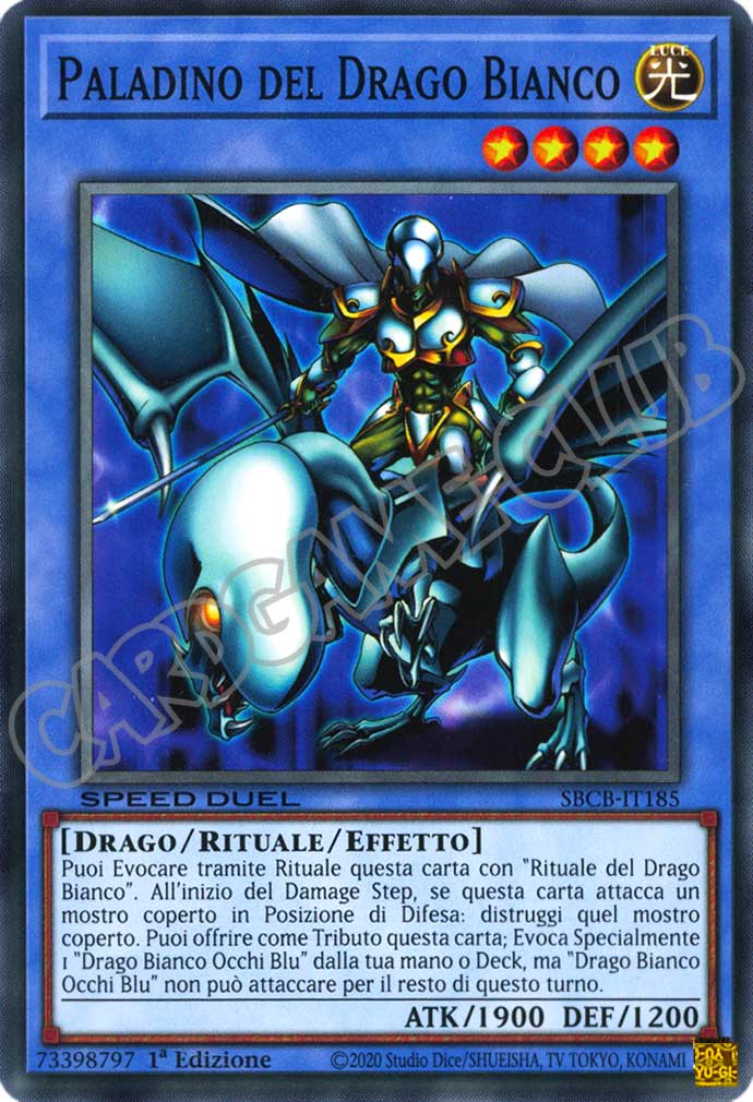 SBCB-IT185 Paladino del Drago Bianco comune 1a Edizione (IT) -NEAR MINT-