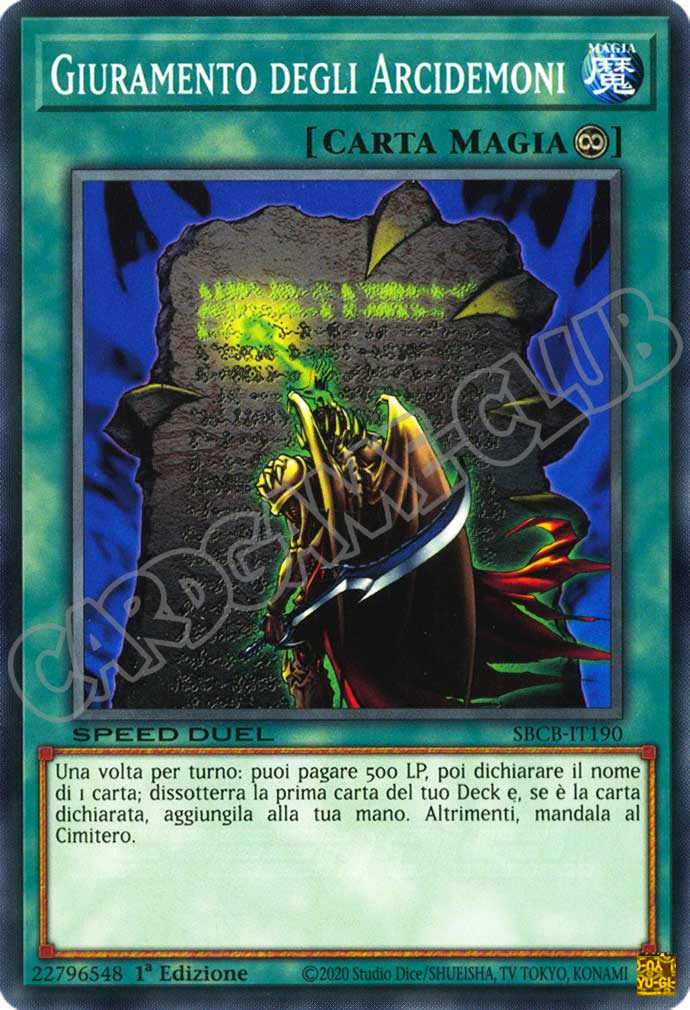 SBCB-IT190 Giuramento degli Arcidemoni comune 1a Edizione (IT) -NEAR MINT-