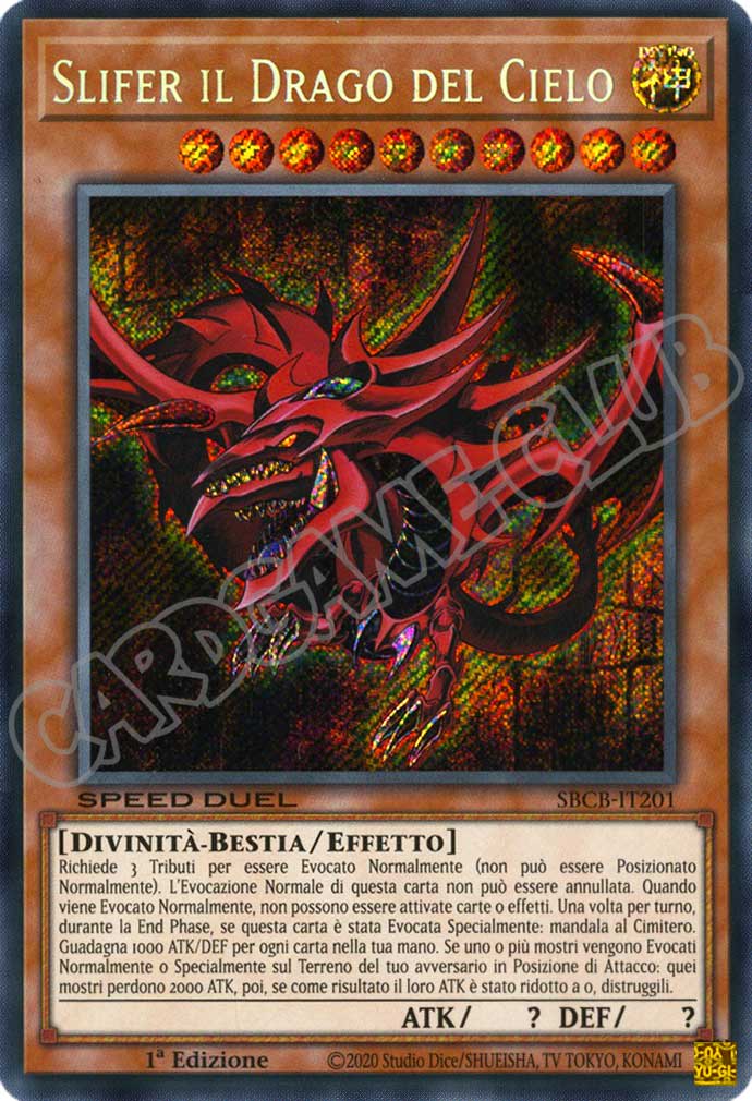 SBCB-IT201 Slifer il Drago del Cielo rara segreta 1a Edizione (IT) -NEAR MINT-