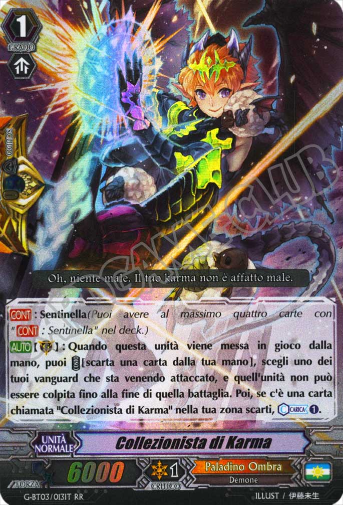 G-BT03-IT013 Collezionista di Karma doppia rara foil (IT) -NEAR MINT-
