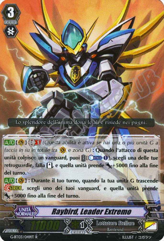 G-BT03-IT049 Raybird, Leader Extremo rara foil (IT) -NEAR MINT-