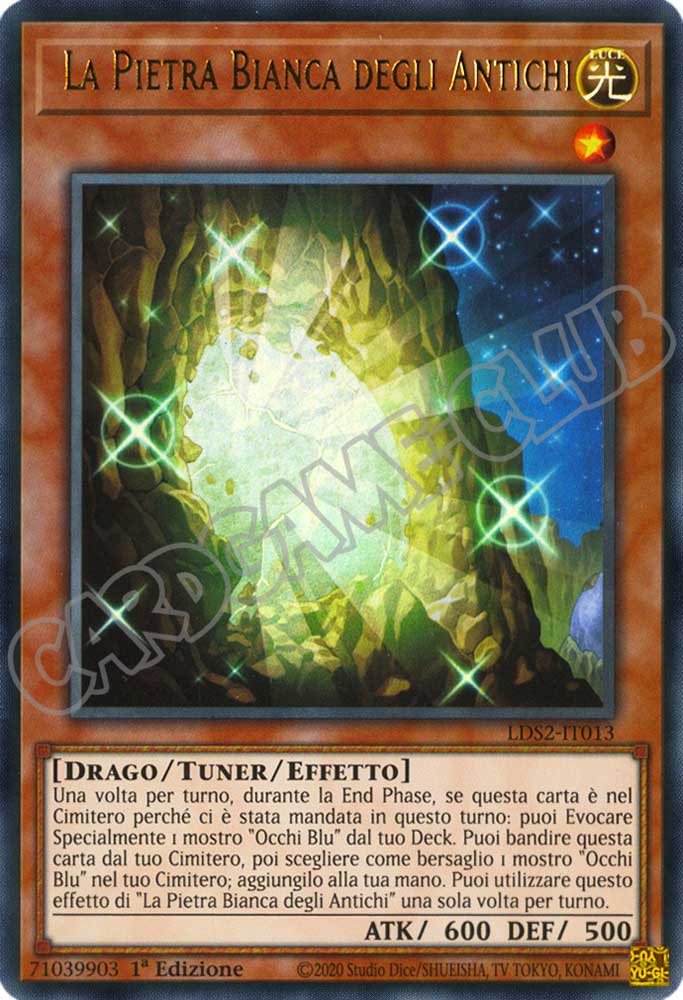 LDS2-IT013 La Pietra Bianca degli Antichi (scritta ORO) ultra rara 1a Edizione (IT) -NEAR MINT-