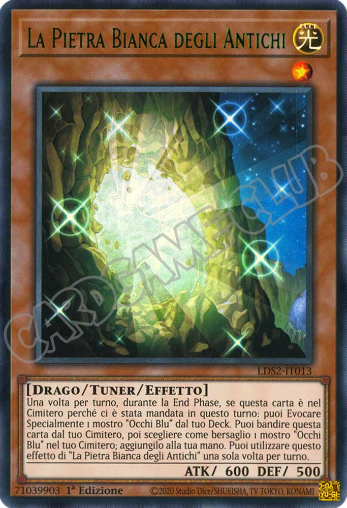 LDS2-IT013 La Pietra Bianca degli Antichi (scritta VERDE) ultra rara 1a Edizione (IT) -NEAR MINT-