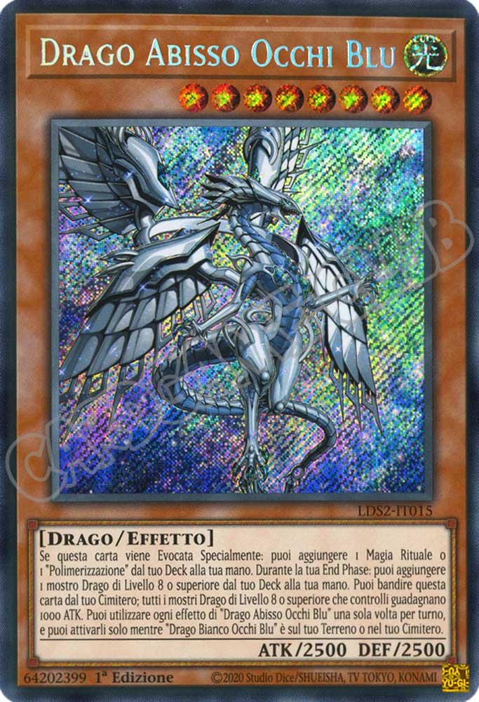 LDS2-IT015 Drago Abisso Occhi Blu rara segreta 1a Edizione (IT) -NEAR MINT-