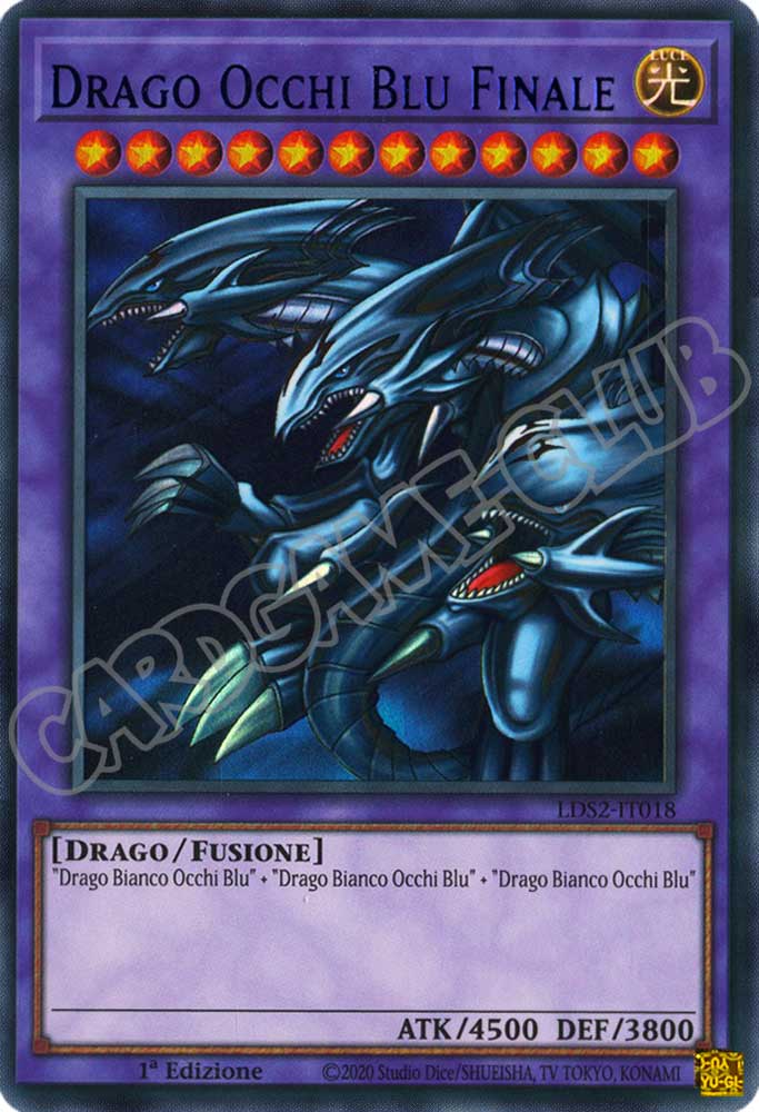LDS2-IT018 Drago Occhi Blu Finale (scritta BLU) ultra rara 1a Edizione (IT) -NEAR MINT-