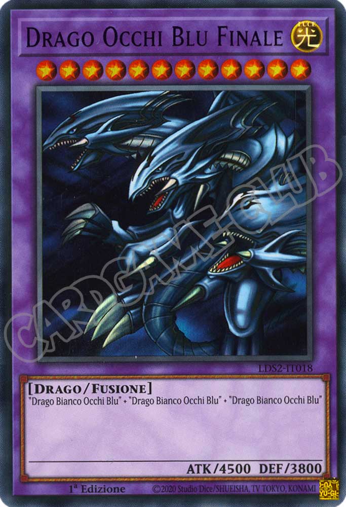 LDS2-IT018 Drago Occhi Blu Finale (scritta VIOLA) ultra rara 1a Edizione (IT) -NEAR MINT-