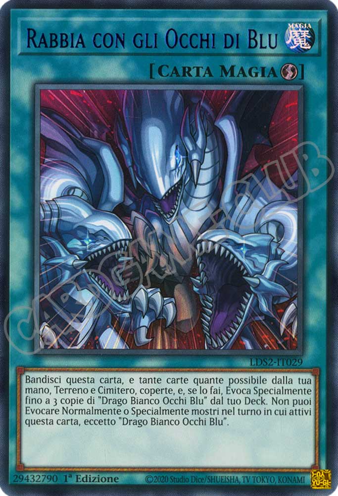 LDS2-IT029 Rabbia con gli Occhi di Blu (scritta BLU) ultra rara 1a Edizione (IT) -NEAR MINT-