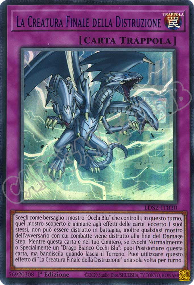 LDS2-IT030 La Creatura Finale della Distruzione (scritta BLU) ultra rara 1a Edizione (IT) -NEAR MINT-