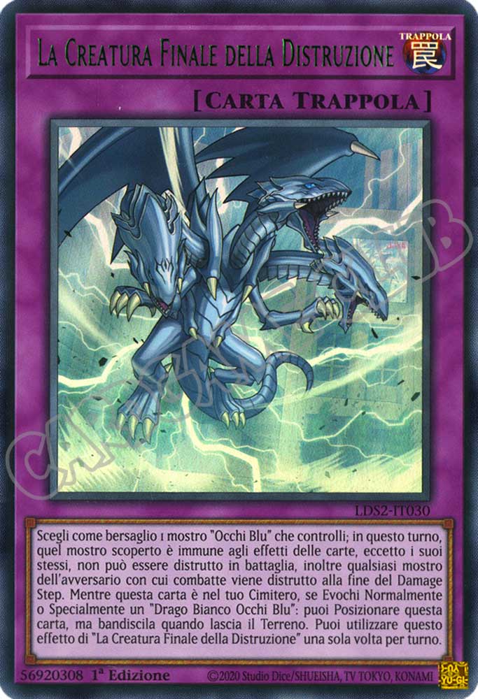 LDS2-IT030 La Creatura Finale della Distruzione (scritta VERDE) ultra rara 1a Edizione (IT) -NEAR MINT-