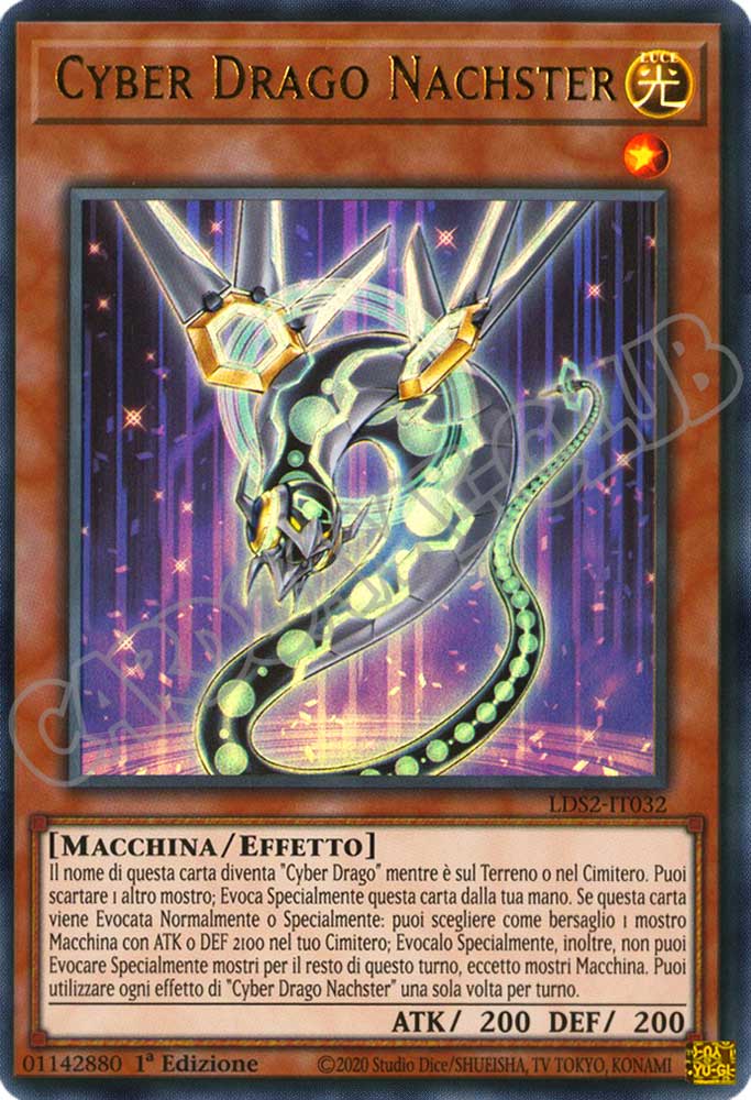 LDS2-IT032 Cyber Drago Nachster (scritta ORO) ultra rara 1a Edizione (IT) -NEAR MINT-