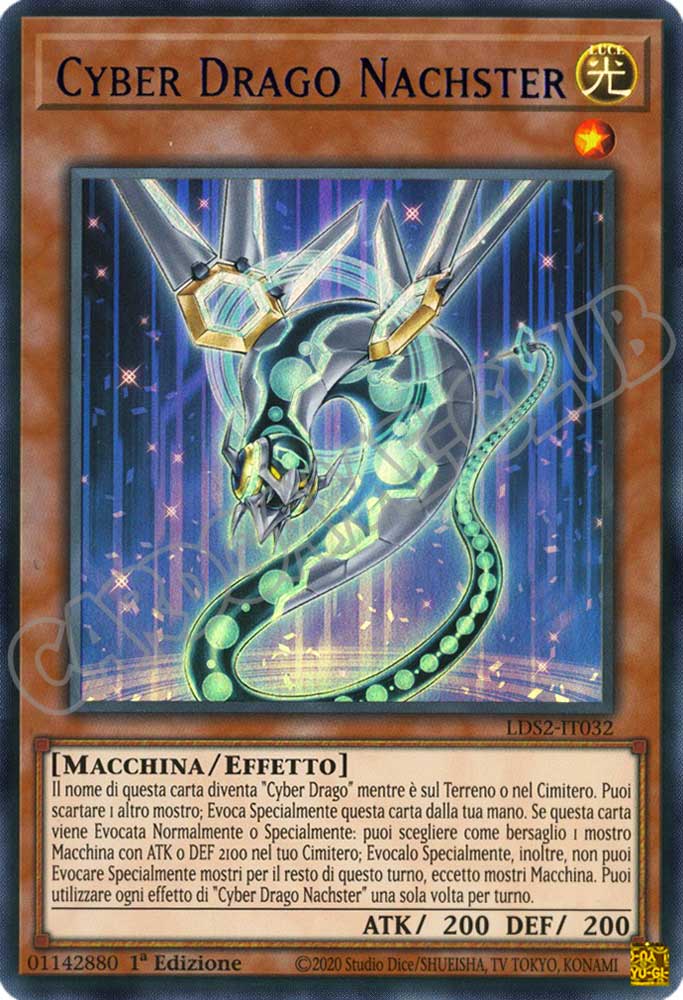 LDS2-IT032 Cyber Drago Nachster (scritta BLU) ultra rara 1a Edizione (IT) -NEAR MINT-