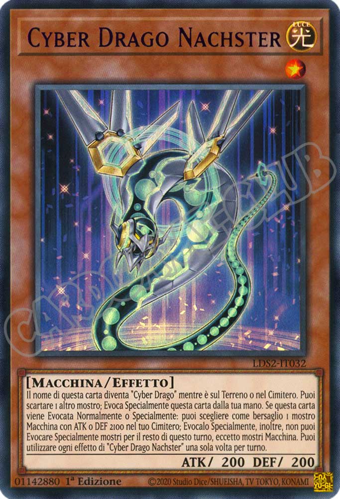 LDS2-IT032 Cyber Drago Nachster (scritta VIOLA) ultra rara 1a Edizione (IT) -NEAR MINT-