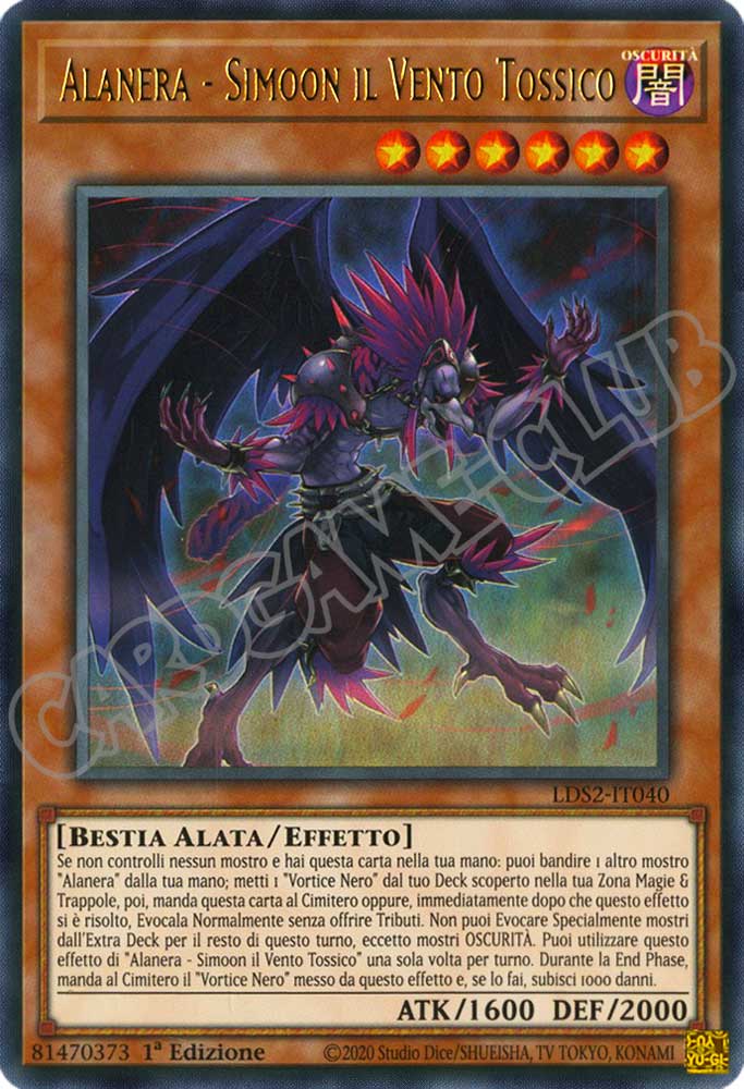 LDS2-IT040 Alanera - Simoon il Vento Tossico (scritta ORO) ultra rara 1a Edizione (IT) -NEAR MINT-