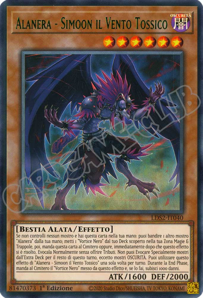 LDS2-IT040 Alanera - Simoon il Vento Tossico (scritta VERDE) ultra rara 1a Edizione (IT) -NEAR MINT-