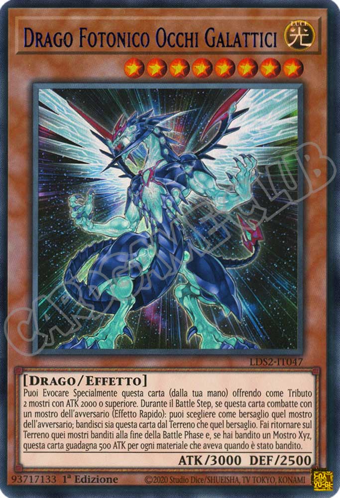 LDS2-IT047 Drago Fotonico Occhi Galattici (scritta BLU) ultra rara 1a Edizione (IT) -NEAR MINT-