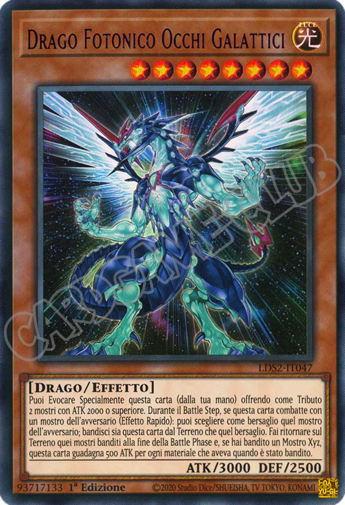 LDS2-IT047 Drago Fotonico Occhi Galattici (scritta VIOLA) ultra rara 1a Edizione (IT) -NEAR MINT-