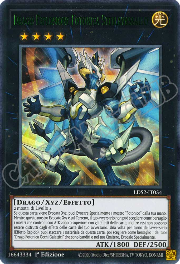 LDS2-IT054 Drago Esplosione Fotonica Stellavassallo (scritta VERDE) ultra rara 1a Edizione (IT) -NEAR MINT-