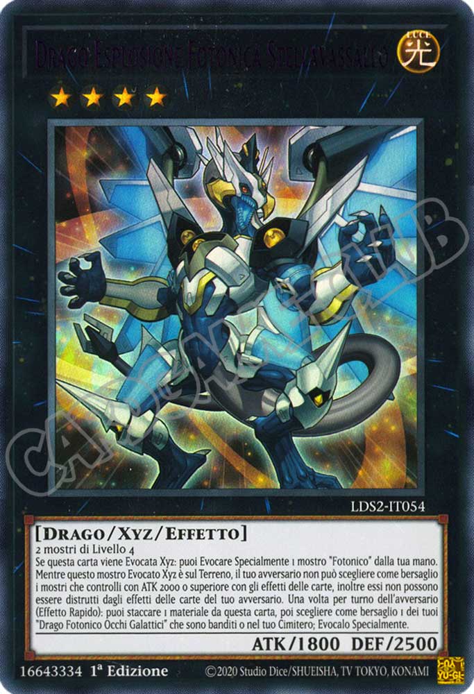 LDS2-IT054 Drago Esplosione Fotonica Stellavassallo (scritta VIOLA) ultra rara 1a Edizione (IT) -NEAR MINT-