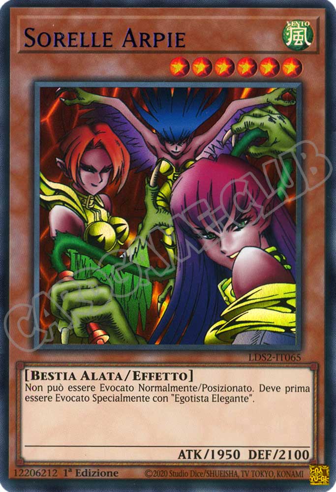 LDS2-IT065 Sorelle Arpie (scritta BLU) ultra rara 1a Edizione (IT) -NEAR MINT-