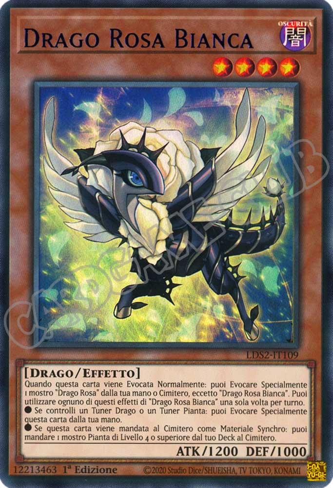 LDS2-IT109 Drago Rosa Bianca (scritta BLU) ultra rara 1a Edizione (IT) -NEAR MINT-