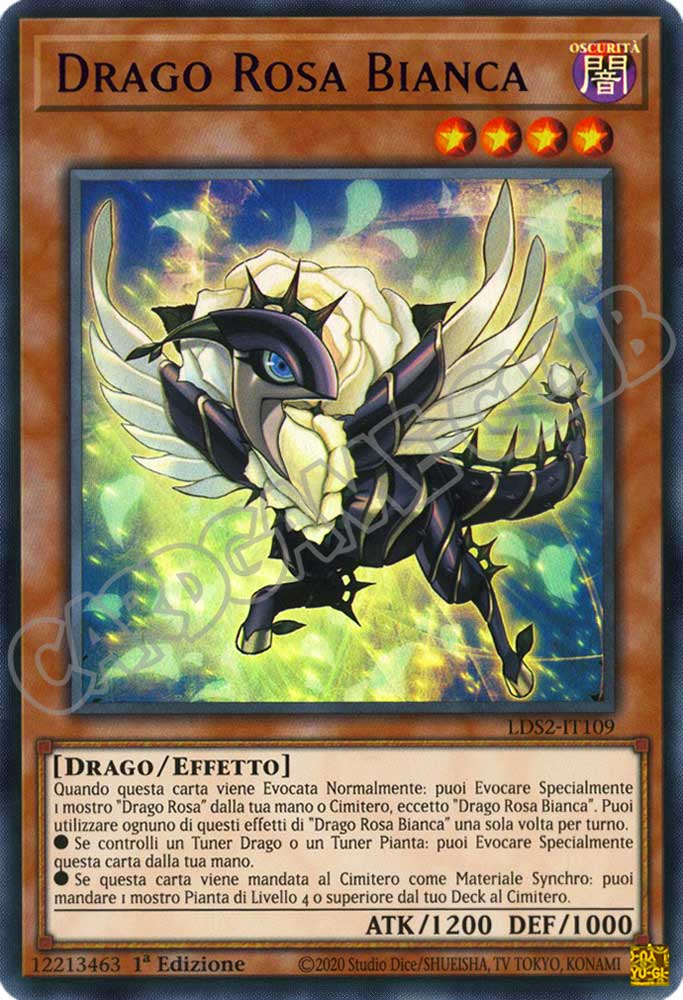 LDS2-IT109 Drago Rosa Bianca (scritta VIOLA) ultra rara 1a Edizione (IT) -NEAR MINT-