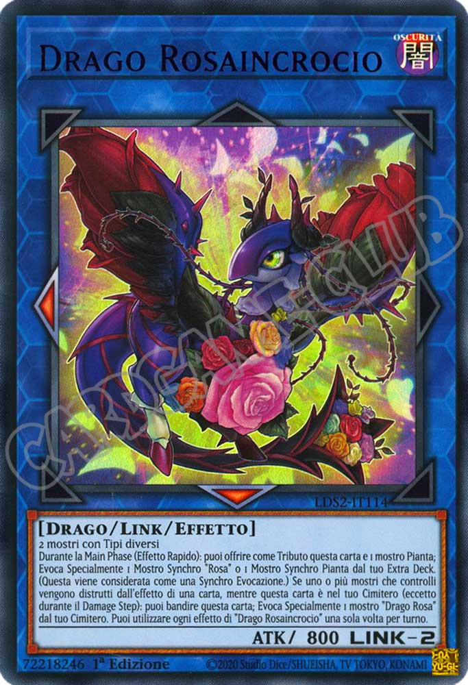 LDS2-IT114 Drago Rosaincrocio (scritta VIOLA) ultra rara 1a Edizione (IT) -NEAR MINT-