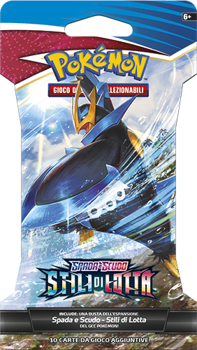 Pokemon Spada e Scudo Stili di Lotta busta 10 carte in blister "Paper Sleeve" Artwork RANDOM (IT)