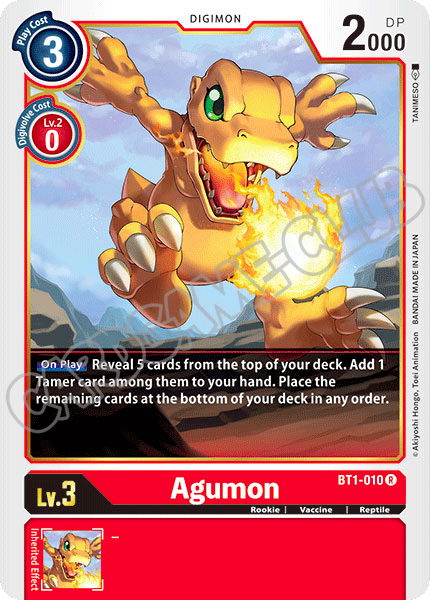 BT01-EN010 Agumon rara normale (EN) -NEAR MINT-