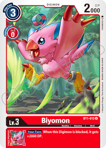 BT01-EN012 Biyomon non comune normale (EN) -NEAR MINT-