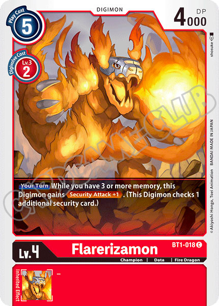 BT01-EN018 Flarerizamon comune normale (EN) -NEAR MINT-