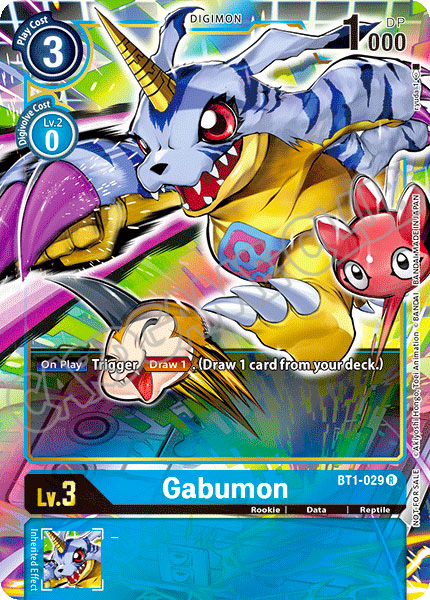 BT01-EN029 Gabumon rara foil parallela (EN) -NEAR MINT-