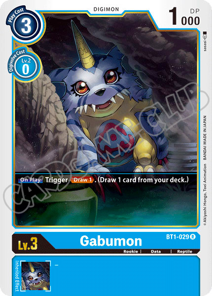 BT01-EN029 Gabumon rara normale (EN) -NEAR MINT-