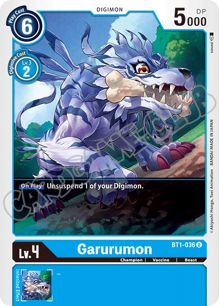 BT01-EN036 Garurumon non comune normale (EN) -NEAR MINT-
