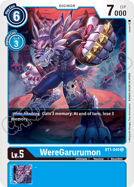 BT01-EN040 WereGarurumon non comune normale (EN) -NEAR MINT-