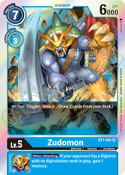 BT01-EN041 Zudomon super rara foil (EN) -NEAR MINT-